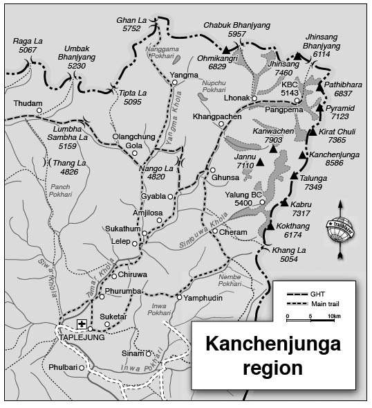 Kanchenjunga Trekking Map